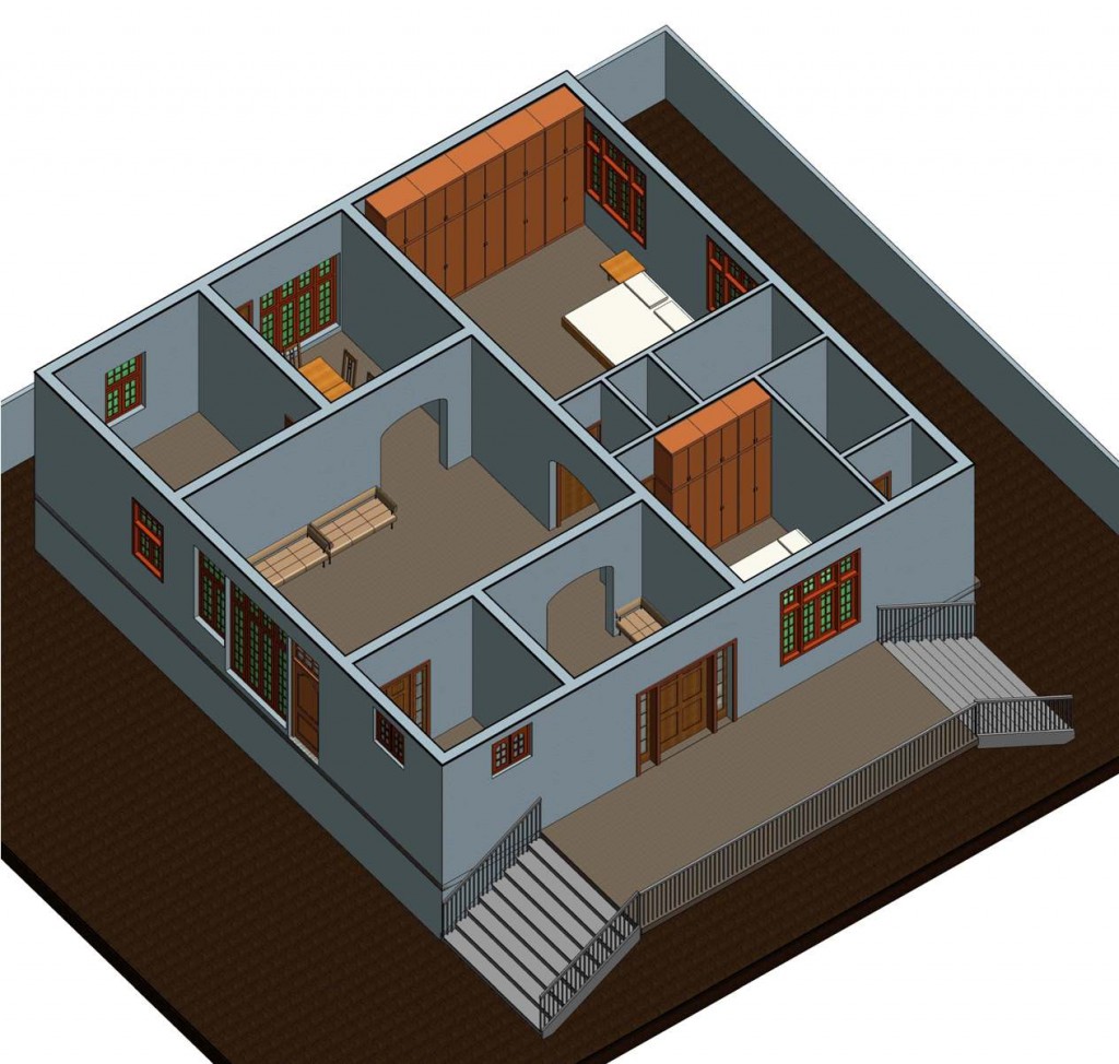 ALA VASTU PLAN 3D VIEW